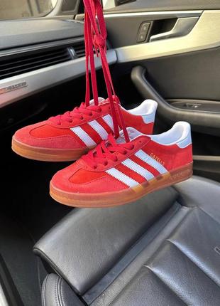 Кеди адідас adidas gazelle x gucci red white4 фото