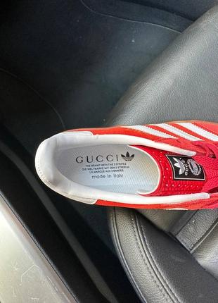 Кеды адидас adidas gazelle x gucci red white8 фото