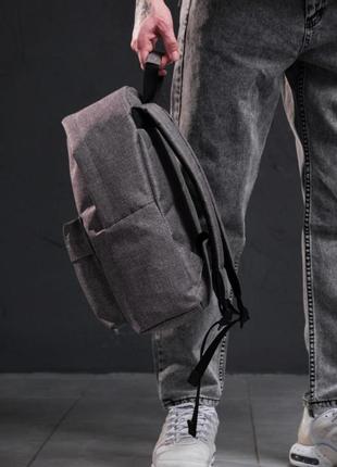 Молодежный мужской рюкзак, практичный стильный красивый серый рюкзак, повседневный...