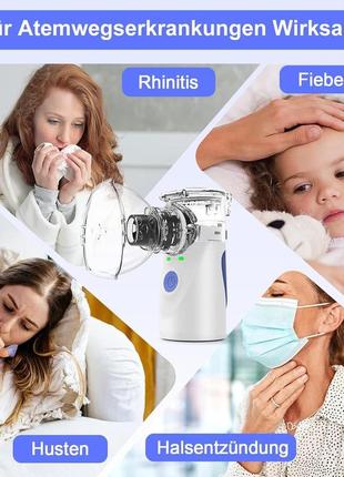 Сток інгалятор ультразвуковий небулайзер mesh nebulizer ym-3r6 безшумний8 фото