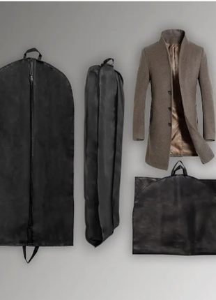 Плотный большой черный дорожный чехол для одежды сумка-чехол хранения и транспортировки органайзер2 фото