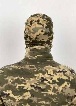 Універсальна зручна маска балаклава шапка баф зсу камуфляж піксель для військових, тактична зимова балаклава з флісу4 фото