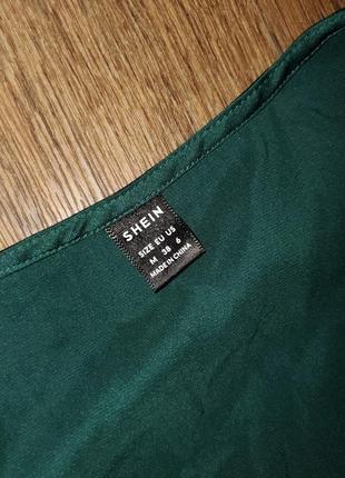 Сатинове атласне смарагдове плаття shein