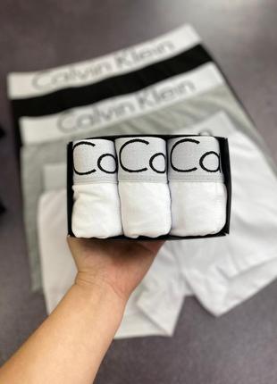 Подарочный набор трусов кельвин кляйн парню, стильные мужские трусы-боксеры в коробке,...