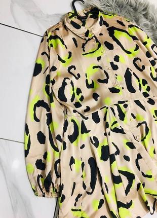 Леопардовая сатиновая блуза батал большой размер new look 3хл #31105 фото