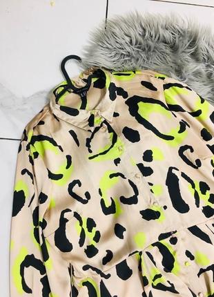 Леопардовая сатиновая блуза батал большой размер new look 3хл #31104 фото
