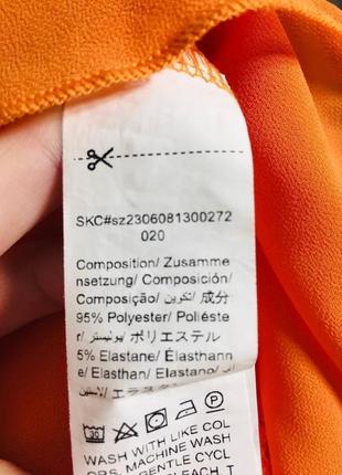 Яркое апельсиновое платье с поясом shein y2k6 фото