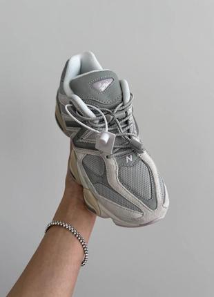 Жіночі кросівки в стилі new balance 9060 “grey / lilac” premium.5 фото
