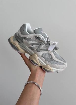 Жіночі кросівки в стилі new balance 9060 “grey / lilac” premium.4 фото