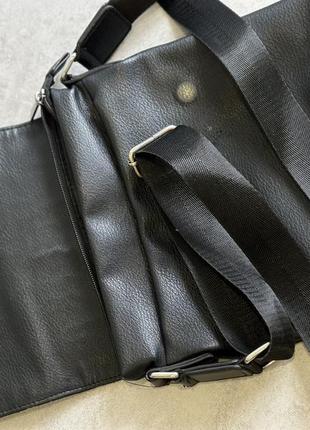 Чоловіча сумка барсетка квадрат портфель на бік на бок портмоне бананка8 фото