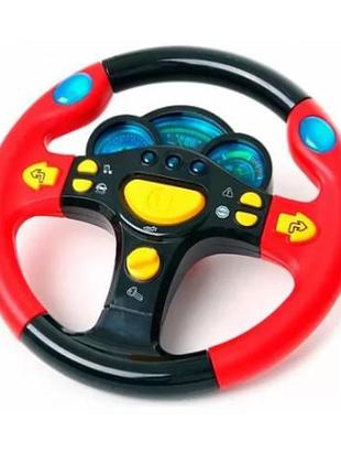 Дитяче ігрове кермо 7044  укр. мовою  червоний