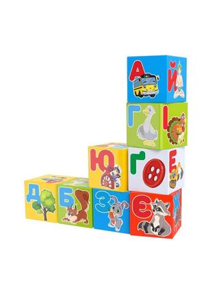 Кубики азбука радуга" технок 1806txk укр. от egorka