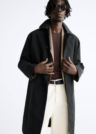 Чоловічий тренч zara