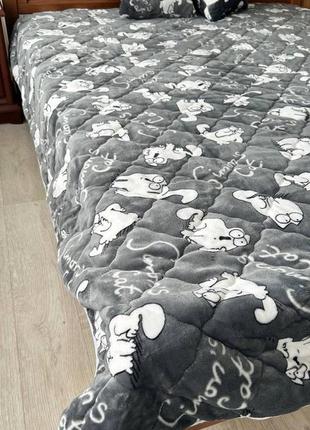 Комплект флисовое покрывало -одеяло с подушками8 фото