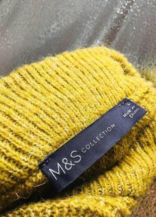 Горчичный свитер marks & spencer с примесью шерсти6 фото
