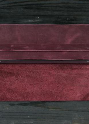 Кожаный чехол для macbook дизайн №24, натуральная винтажная кожа, цвет бордо3 фото