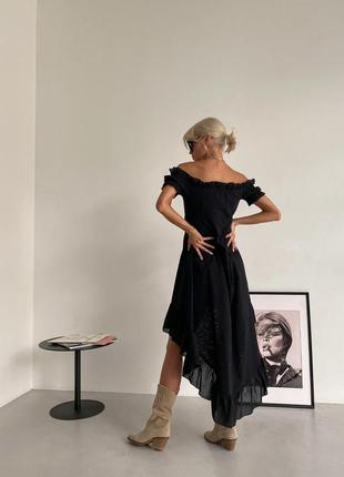 Бавовняна ніжна сукня miranda з відкритими плечима