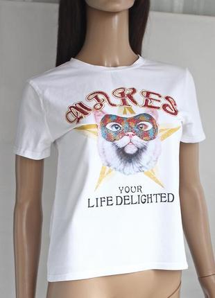 Очень красивая футболка с котиком3 фото