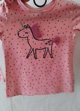 Розовая кофточка с лошадкой на девочку 3-4 лет4 фото