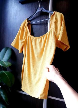 Новая, фактурная, мягенькая блуза блузка. жёлтая