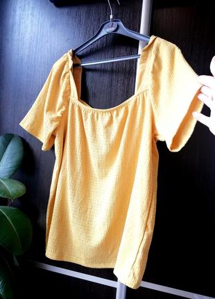 Новая, фактурная, мягенькая блуза блузка. жёлтая2 фото