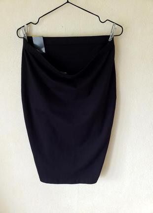Натуральная cтречевая миди юбка карандаш на комфортной талии primark 14 uk3 фото