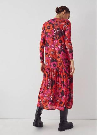 Шикарна вільна сукня міді з воланом/плаття2 фото