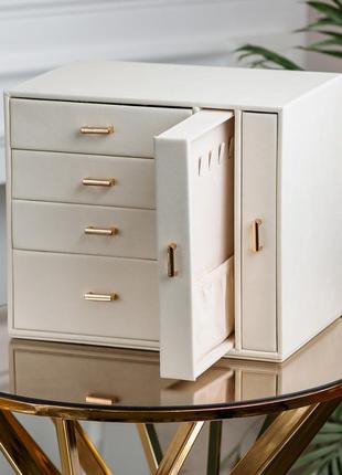 Скринька для прикрас прямокутна ящик для зберігання біжутерії hp47626w