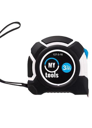 Рулетка измерительная 3м х 16мм mytools power 127-3-16