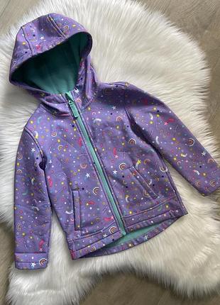 Ветровка soft shell для девочки mountain warehouse