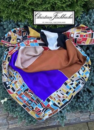 Christian fischbacher швейцария роскошная эксклюзивная платка платок 100%silk/ натуральный шелк оригинал