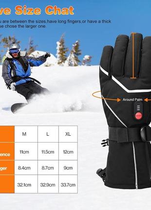 Перчатки с подогревом covvy, 3 регулируемые по температуре нагрева лыжные перчатки с...