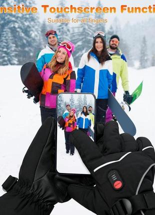 Перчатки с подогревом covvy, 3 регулируемые по температуре нагрева лыжные перчатки с...