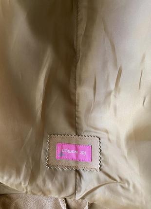 Удлиненный пиджак жакет тренч из натуральной кожи 100%7 фото