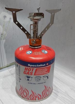 Комплект газовий туристичний  ( пальник сила 960511 + балон 450 г/930 мл різьбове кріплення  )