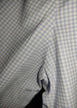 Котонова сорочка у клітинку тommy hilfiger (бавовна, еластан)9 фото