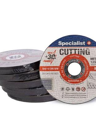 Диск абразивний відрізний по металу specialist cutting 125 x 1 x 22 мм