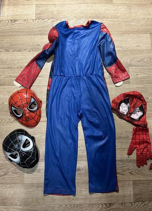 Костюм супергерой-павук карнавальний мерехтіли4 фото