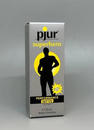 Пролонгуючий спрей для чоловіків pjur superhero spray 20 мл, спрей для ерекції, спрей пролонгатор