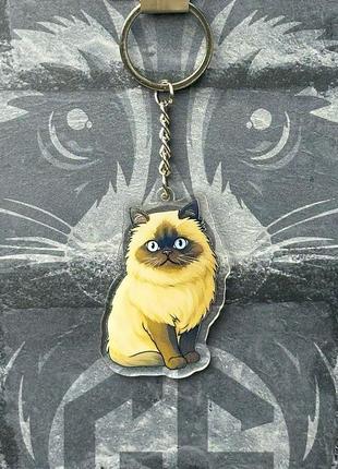 Брелок з акрилу кіт 2