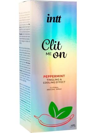 Збуджувальний спрей для клітора intt clit me on peppermint tingling&cooling effect 12 мл