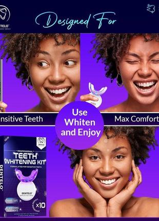 Dentelo 32 led teeth whitening kit - професійний набір для відбілювання зубів