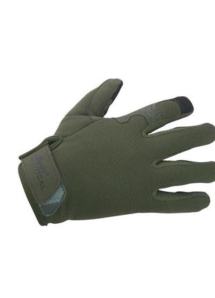 Рукавички тактичні захисні чоловічі демісезонні для зсу kombat uk operators gloves m оливковий dm-11