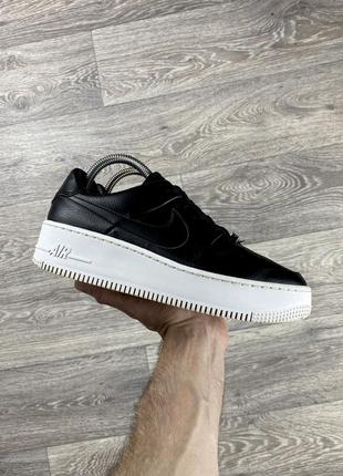 Nike air af1 кроссовки 39 размер кожаные черные оригинал1 фото