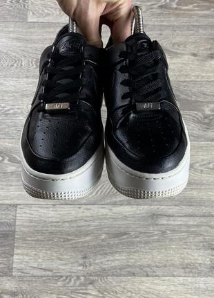 Nike air af1 кроссовки 39 размер кожаные черные оригинал4 фото