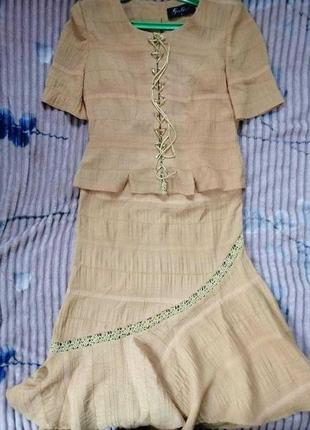 Костюм літній, довга спідниця - гарний подол