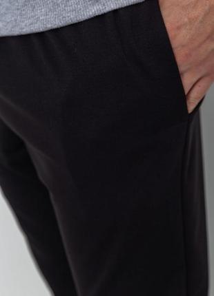 Спорт штани чоловічі двонитка, колір чорний4 фото