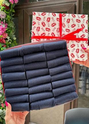 Набір жіночих коротких шкарпеток на 24 пари 36-40 р в коробці із стрічкою літо