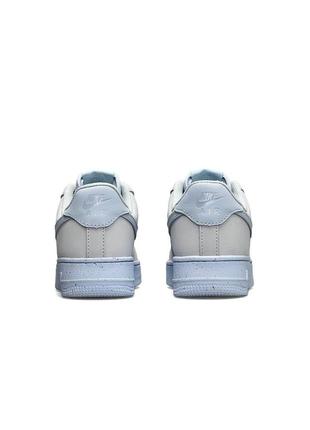 Топовые женские кроссовки nike air force 1 gray blue3 фото