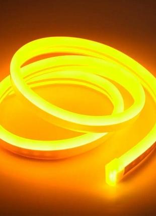 Светодиодная лента силиконовая led neon12v-220v универсальная 5м yellow